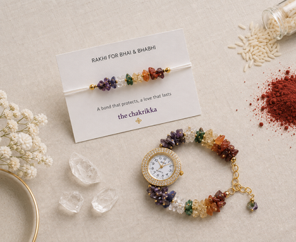 Seven Chakra Bhai-Bhabhi Rakhi & Lumba Set