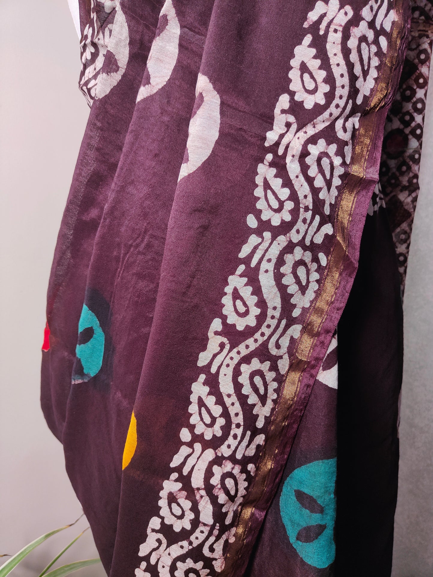 Mahroon Saree