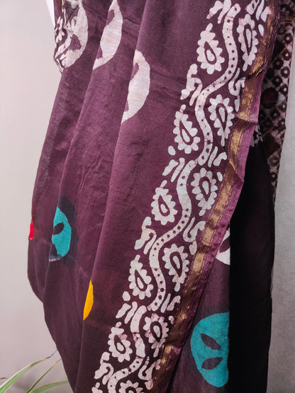 Mahroon Saree