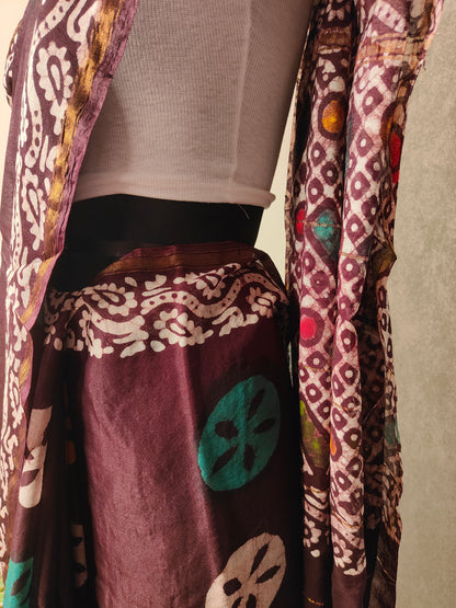 Mahroon Saree