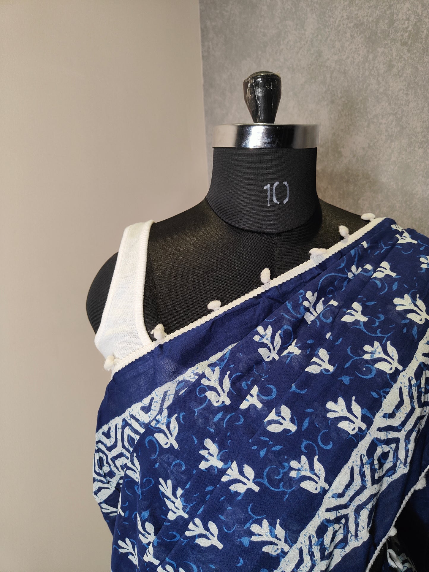Blue Tassle Saree