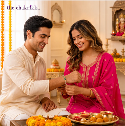 Crystal Rakhi for Bhai | Natural Gemstone Rakhi