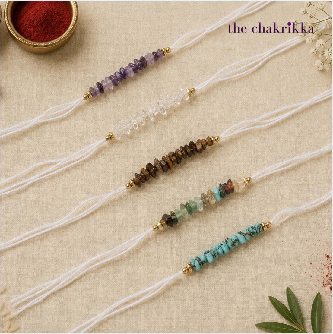 Crystal Rakhi for Bhai | Natural Gemstone Rakhi